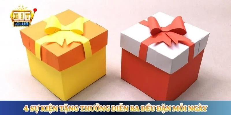 4 sự kiện tặng thưởng diễn ra đều đặn mỗi ngày