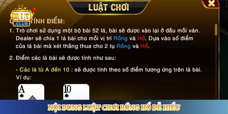 Nội dung luật chơi rồng hổ dễ hiểu